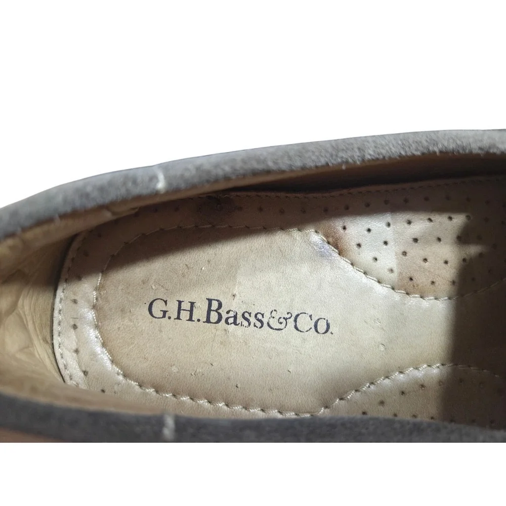 GH Bass & Co gray suede